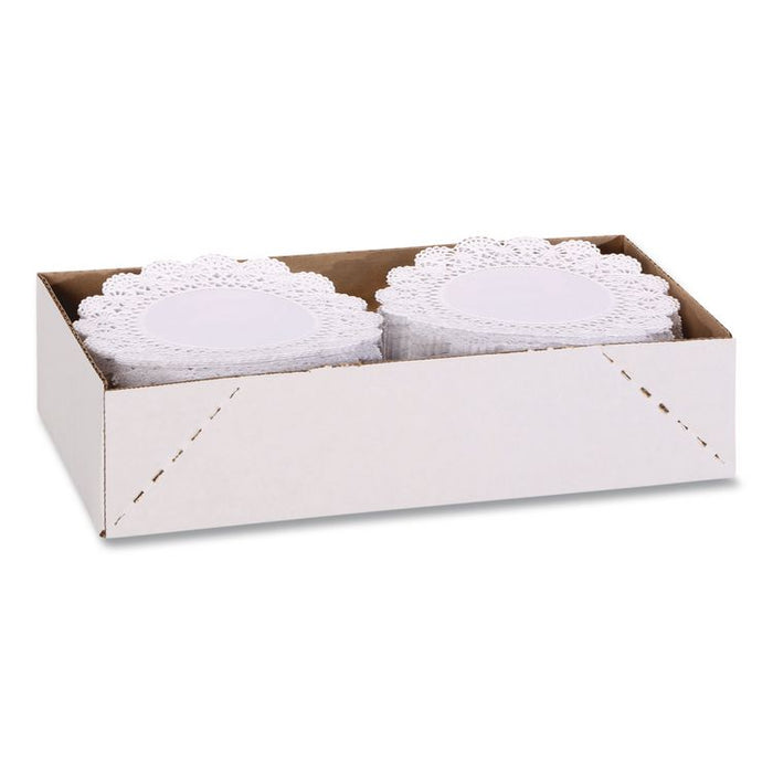 Cambridge Lace Doilies, Round, 5", White, 10,000/Carton