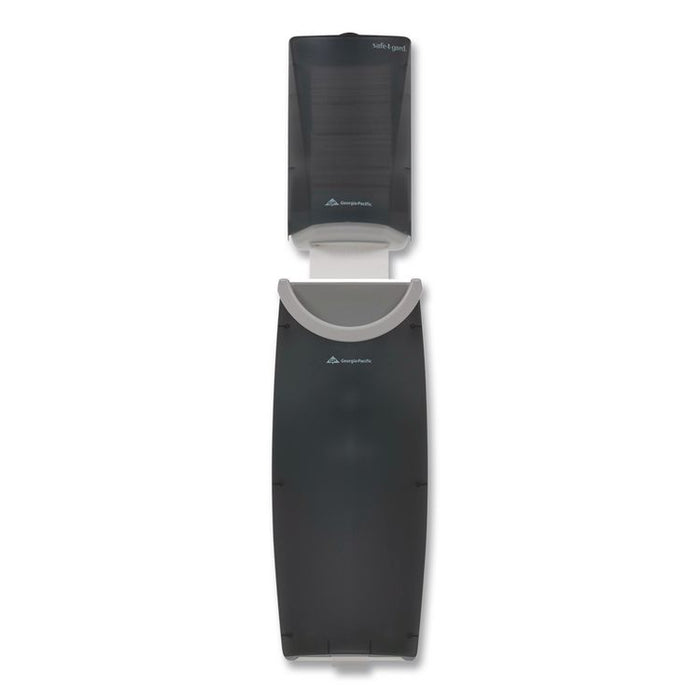 Safe-T-Gard Door Tissue Dispenser/Trash Receptacle, 6.75 x 4 x 11, Smoke
