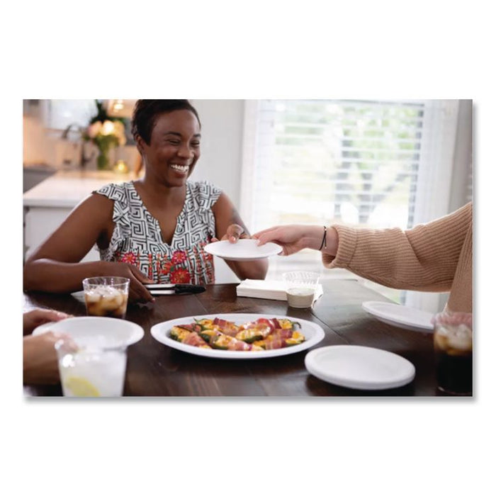 Paper Dinnerware, Plate, 6" dia, White, 1,000/Carton