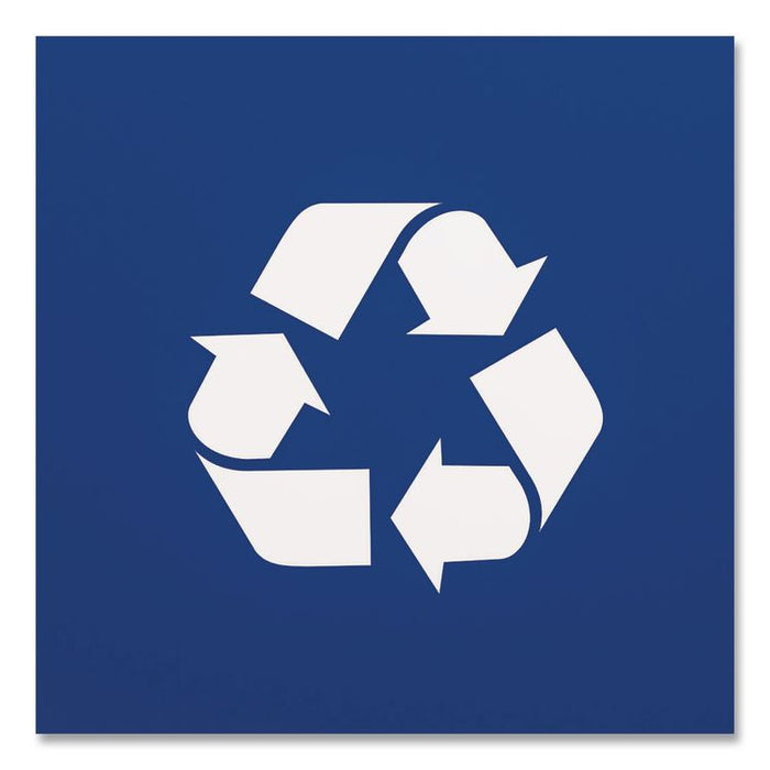Deskside Recycling Bin, 3 gal, Polypropylene, Blue