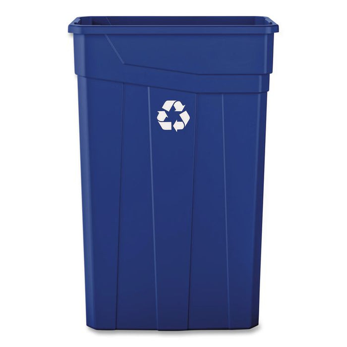 Slim Recycling Container, 23 gal, Polypropylene, Blue