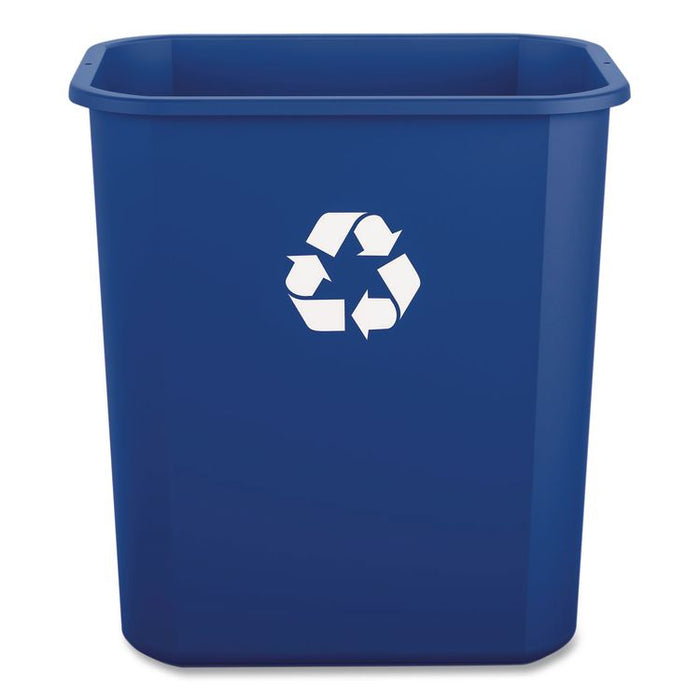 Recycling Container, 7 gal, Polypropylene, Blue