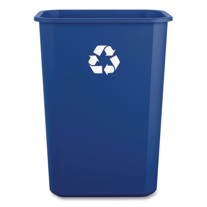 Recycling Container, 10 gal, Polypropylene, Blue