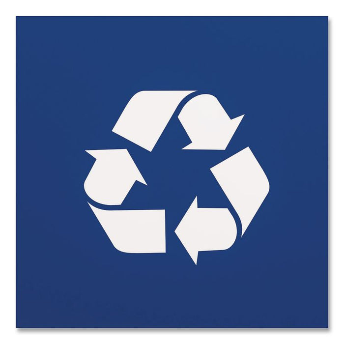 Recycling Container, 10 gal, Polypropylene, Blue