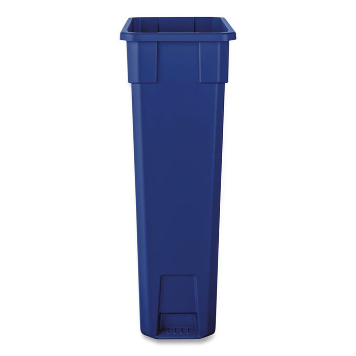 Slim Recycling Container, 23 gal, Polypropylene, Blue