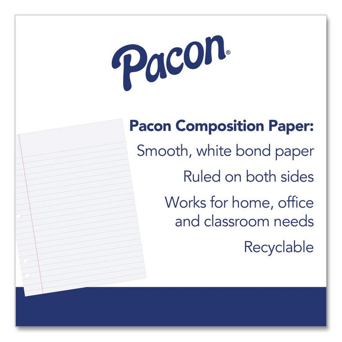 Composition Paper, 5-Hole, 8 x 10.5, Wide/Legal Rule, 500/Pack
