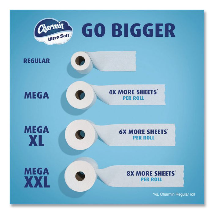 Ultra Soft Bathroom Tissue, Mega Roll, Septic Safe, 2-Ply, White, 208 Sheets/Roll, 12 Rolls/Pack, 5 Packs/Carton
