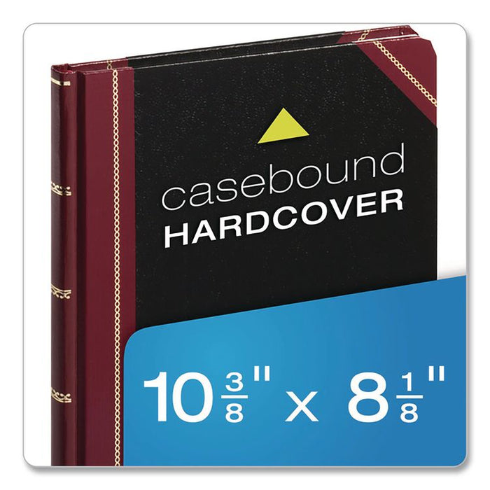 Laboratory Notebook, Data/Lab-Record Format, Black/Red Cover, (300) 10.38 x 8.13 Sheets