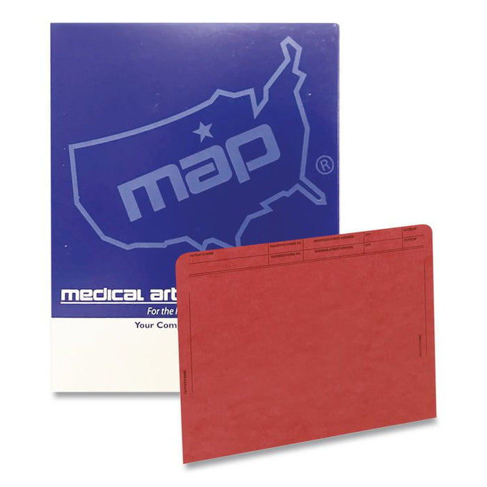 Patient File Pocket, Letter Size, Red, 50/Box
