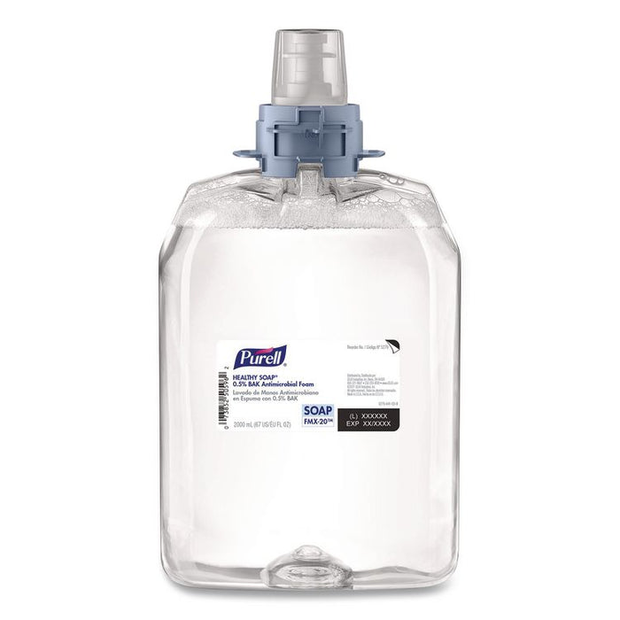 HEALTHY SOAP 0.5% BAK Antimicrobial Foam Refill, For FMX-20 Dispenser, Light Fresh Scent, 2,000 mL, 2/Carton
