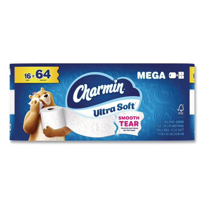 Ultra Soft Bathroom Tissue, Septic Safe, 2-Ply, White, 208 Sheets/Roll, 16 Rolls/Carton