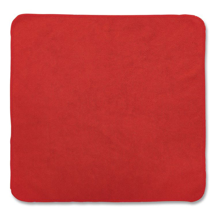 Microfiber Cleaning Cloths, 16 x 16, Red, 24/Pack