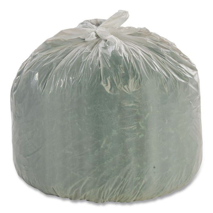 Controlled Life-Cycle Plastic Trash Bags, 13 gal, 0.7 mil, 24" x 30", White, 120/Box