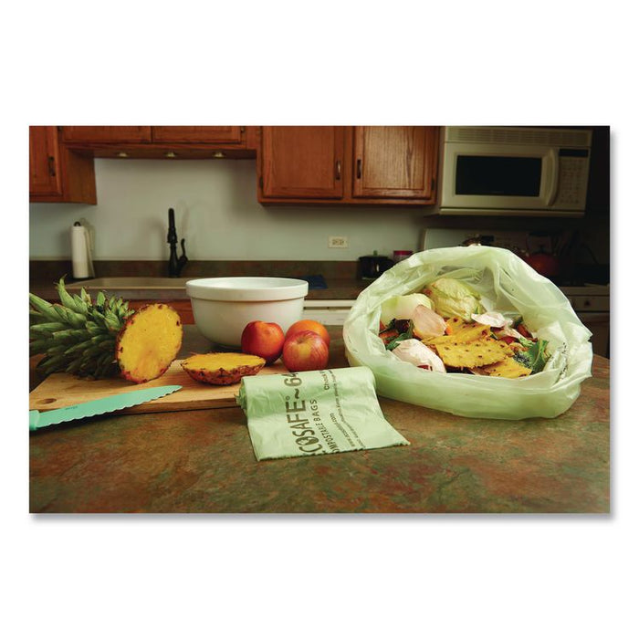 EcoSafe-6400 Bags, 64 gal, 0.85 mil, 48" x 60", Green, 30/Box