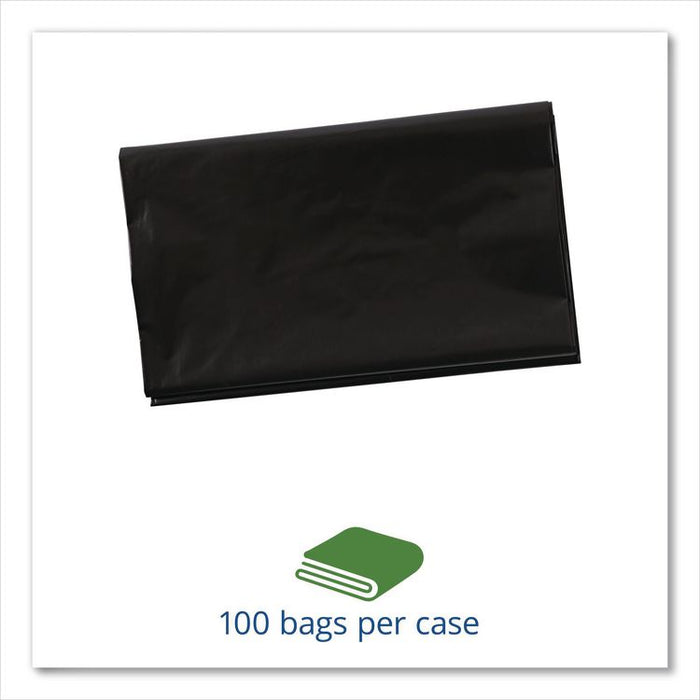 Total Recycled Content Plastic Trash Bags, 30 gal, 1.3 mil, 30" x 39", Black/Brown, 100/Carton