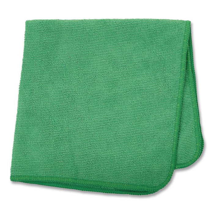 Microfiber Cleaning Cloths, 12 x 12, Green, 24/Pack