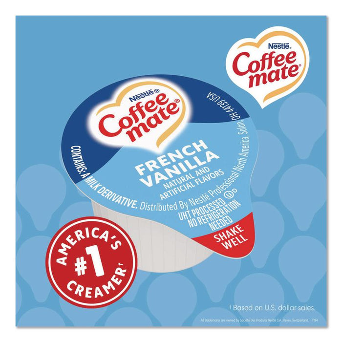 Liquid Coffee Creamer, French Vanilla, 0.38 oz Mini Cups, 360/Carton