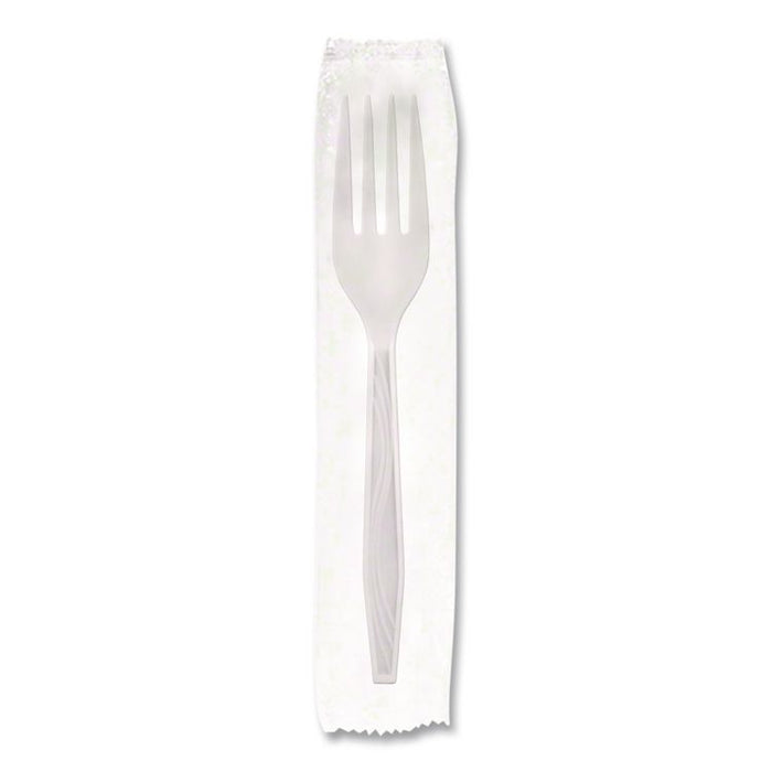 Elegant Dinnerware Heavyweight Cutlery Assortment, Heavyweight, (120) Forks/(80) Spoons/(40) Knives, Plastic, White, 240/Box