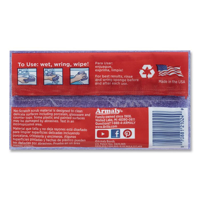 Estracell Bathroom Sponge, 4.5 x 2.75, 1.12" Thick, Purple/White, 2 Sponges/Pack, 12 Packs/Carton