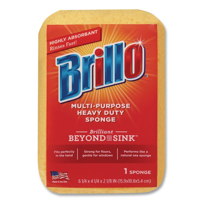 Multi-Purpose Sponge, 4.25 x 6.25, 2.12" Thick, Yellow, 6/Carton