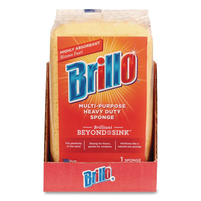 Multi-Purpose Sponge, 4.25 x 6.25, 2.12" Thick, Yellow, 6/Carton