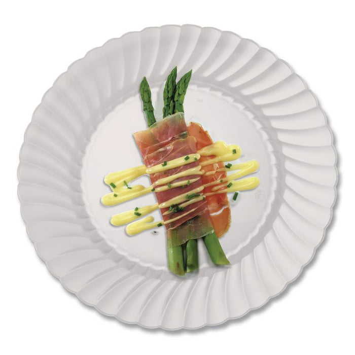 Classicware Plates, Plastic, 6" dia, Clear, 18/Bag, 10 Bags/Carton