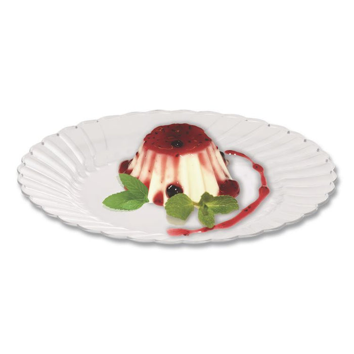 Classicware Plates, Plastic, 6" dia, Clear, 18/Bag, 10 Bags/Carton