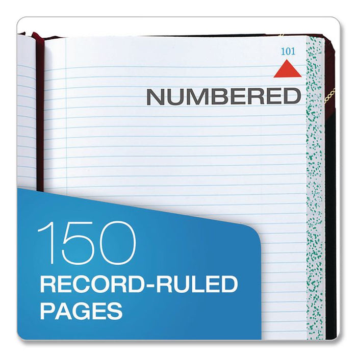 Log Book, List-Management Format with Medium/College Ruling, Black/Red Cover, (150) 10.13 x 7.78 Sheets