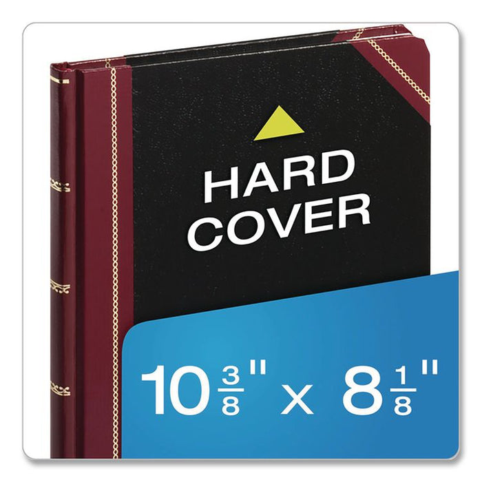 Log Book, List-Management Format with Medium/College Ruling, Black/Red Cover, (150) 10.13 x 7.78 Sheets