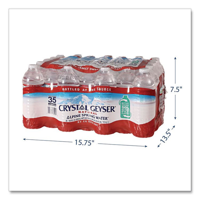 Natural Alpine Spring Water, 16.9 oz Bottle, 35/Carton