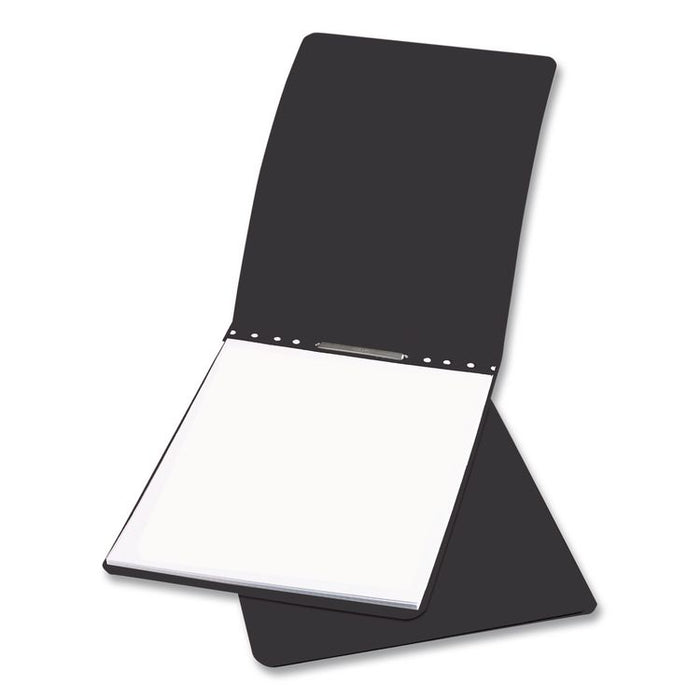 PRESSTEX Report Cover w/Tyvek Reinforced Hinge, Top Bound, Two-Piece Prong Fastener, 3" Capacity, 8.5 x 11, Black/Black