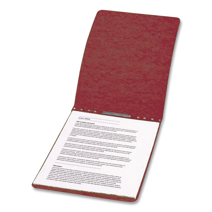 PRESSTEX Report Cover with Tyvek Reinforced Hinge, Two-Piece Prong Fastener, 3" Capacity, 8.5" x 11", Red/Red