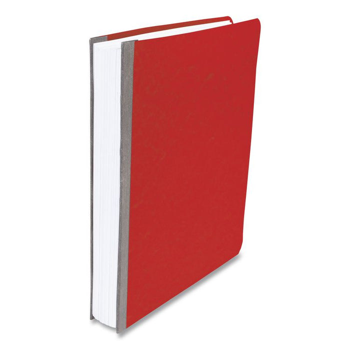 Pressboard Report Cover with Tyvek Reinforced Hinge, Two-Piece Prong Fastener, 2" Capacity, 8.5 x 14, Red/Red