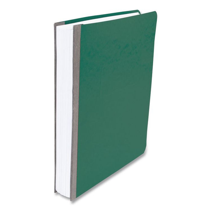 PRESSTEX Report Cover with Tyvek Reinforced Hinge, Side Bound, 2-Piece Prong Fastener, 8.5 x 11, 3" Capacity, Dark Green