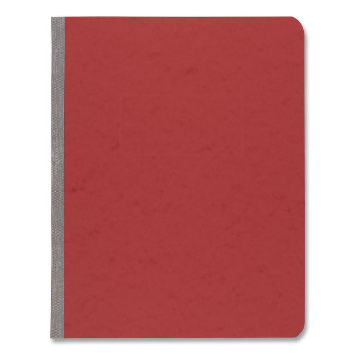 PRESSTEX Report Cover with Tyvek Reinforced Hinge, Side Bound, Two-Piece Prong Fastener, 3" Capacity, 14 x 8.5, Red/Red