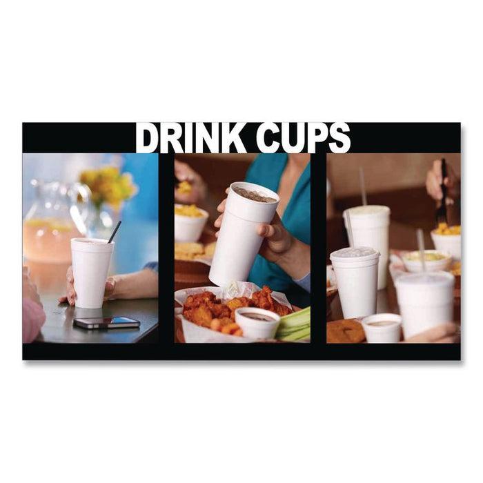Foam Drink Cups, 6 oz, White, 1,000/Carton