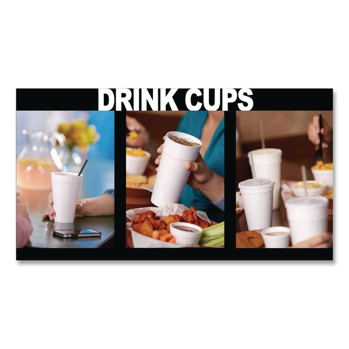 Foam Drink Cups, 20 oz, White, 500/Carton