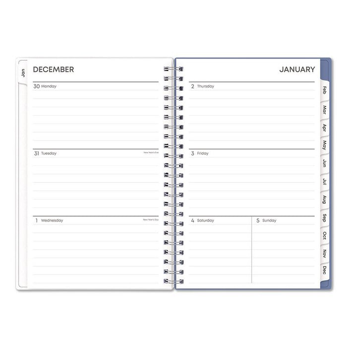 Lindley Weekly/Monthly Planner, Lindley Floral Artwork, 8 x 5, White/Blue/Green Cover, 12-Month (Jan to Dec): 2026