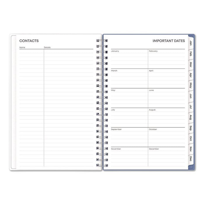 Lindley Weekly/Monthly Planner, Lindley Floral Artwork, 8 x 5, White/Blue/Green Cover, 12-Month (Jan to Dec): 2026
