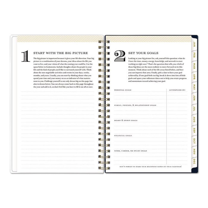 Day Designer Peyton Create-Your-Own Cover Weekly/Monthly Planner, Floral Artwork, 8 x 5, Navy Cover, 12-Month (Jan-Dec): 2026