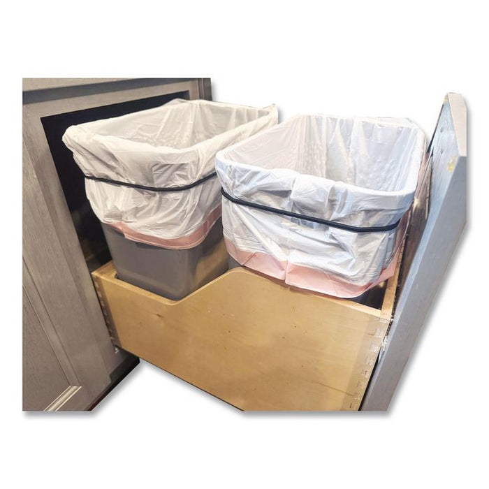 Trash Can Loops, for 5 gal to 20 gal Can, 0.25" x 16", Black, 36/Carton