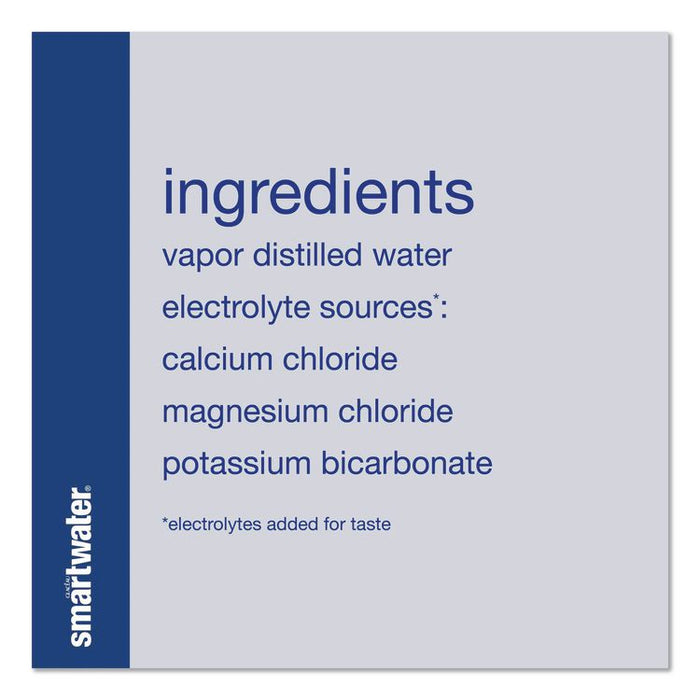 Vapor-Distilled Water, Unflavored, 33.8 oz Bottle, 15/Carton