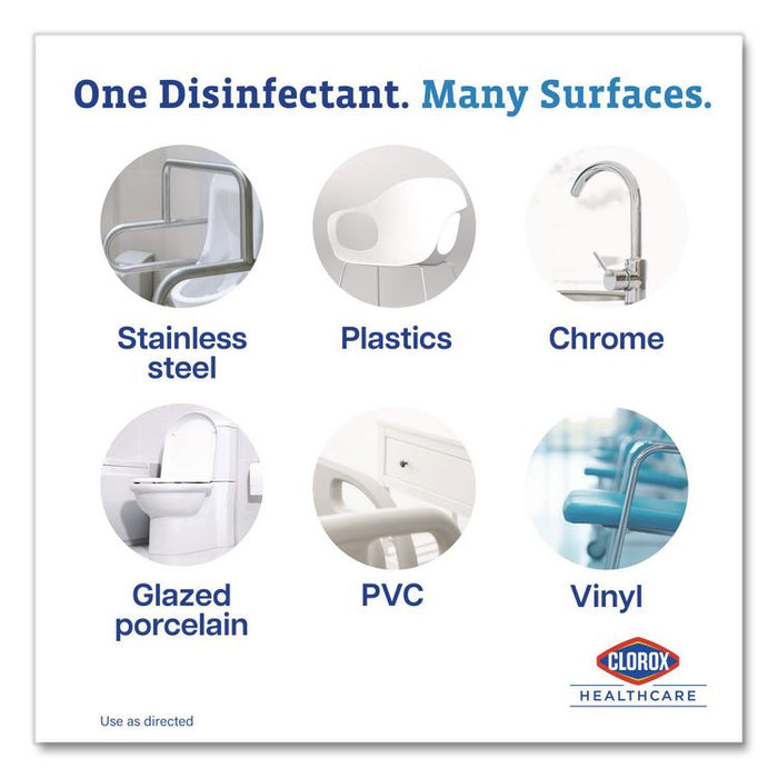 Spore Defense Cleaner Disinfectant, Closed System, Unscented, 1 gal Refill Bottle, 4/Carton
