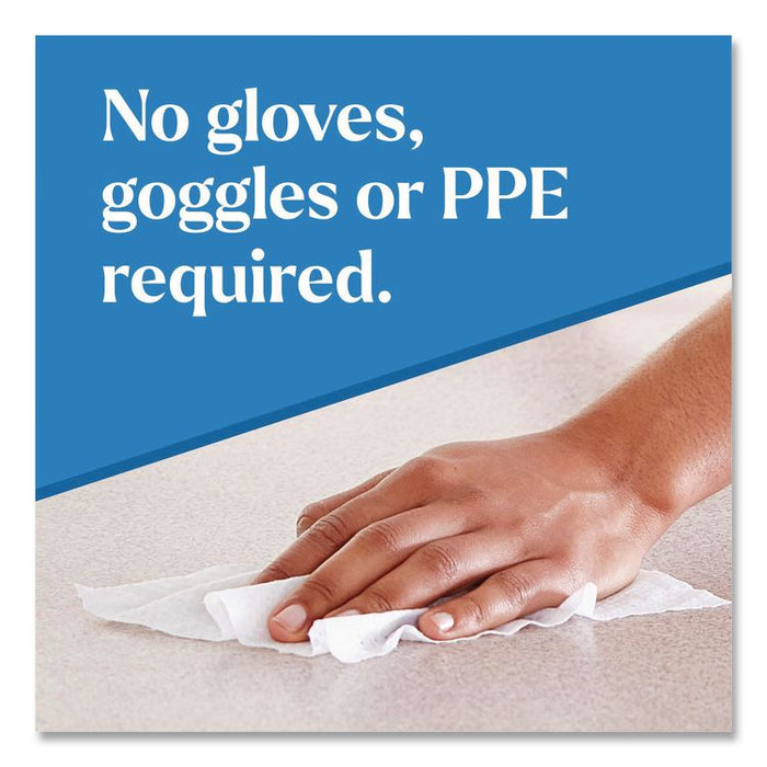 CloroxPro EcoClean Disinfecting Wipes, 1-Ply, 8 x 7, Unscented, White, 75 Count, 6/Carton