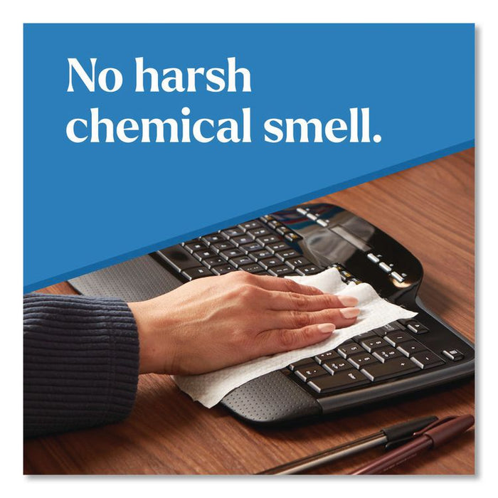 CloroxPro EcoClean Disinfecting Wipes, 1-Ply, 8 x 7, Unscented, White, 75 Count, 6/Carton