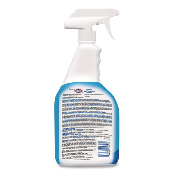 CloroxPro Anywhere Daily Disinfectant and Sanitizer, Unscented, 32 oz Spray Bottle