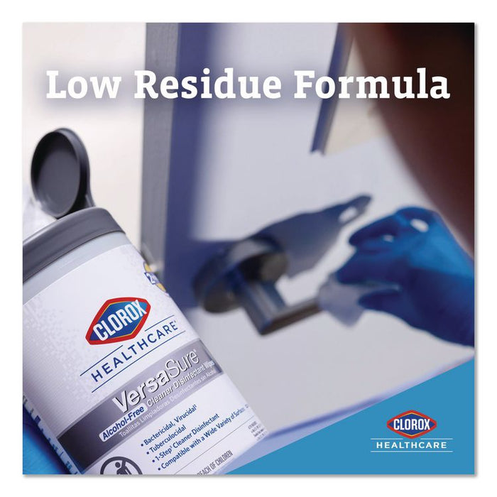 VersaSure Cleaner Disinfectant Wipes, 1-Ply, 12 x 12, Fragranced, White, 110/Bucket