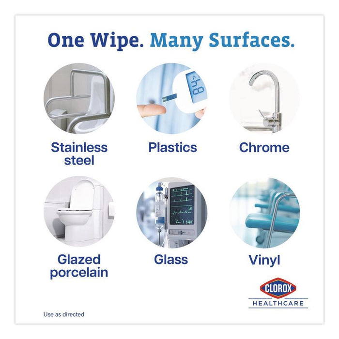 Dispatch Hospital Cleaner Disinfectant Towels with Bleach, 1-Ply, 6.75 x 8, Unscented, White, 150/Canister