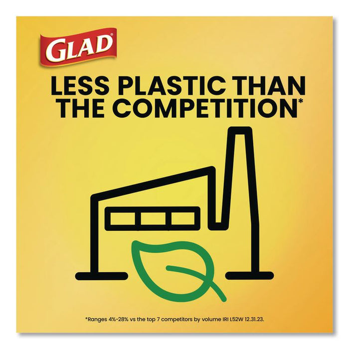 Large Quick-Tie Trash Bags, Lawn and Leaf, 39 gal, 0.95 mil, 32.5 x 41, Black, 12 Bags/Box