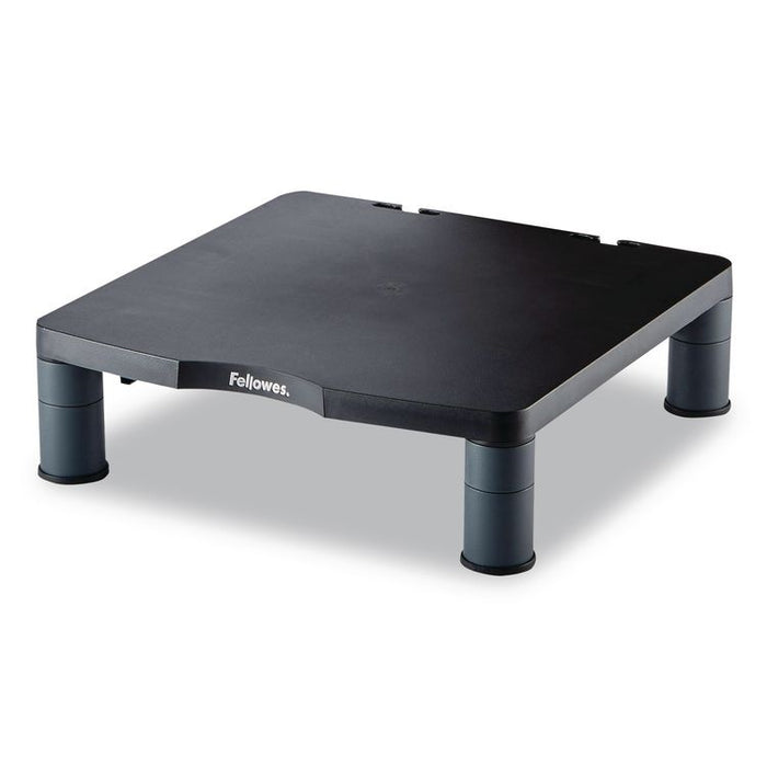 Standard Monitor Riser, 13.38" x 13.63" x 2" to 4", Graphite, Supports 60 lbs